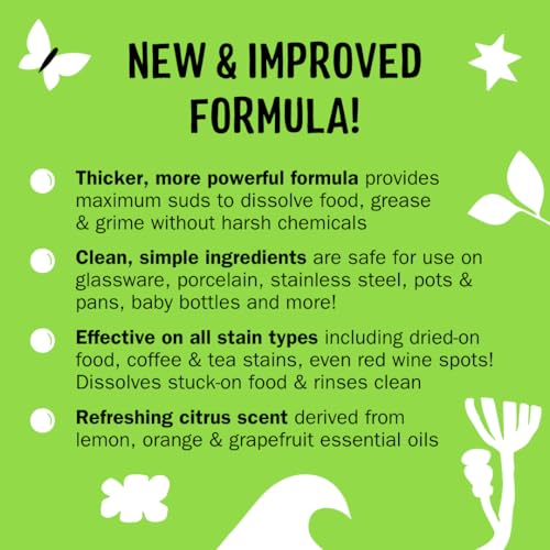 Molly's Suds Liquid Dish Soap | Clean, Simple Ingredients | Extra Scrubbing Power | Citrus Scent, 24 oz - 2 Pack - Image 4