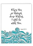 NobleWorks - 1 Jumbo Blank Greeting Card (8.5 x 11 Inch) - Inspirational Bible Verse, All Occasion...