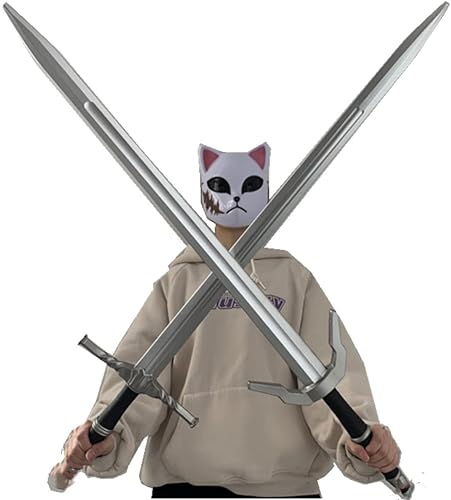 Miniatura 6 de damdos Espadas de cosplay para Halloween, espadas de doble bestia, 1:1, cosplay, cazador de espadas salvajes, juego de rol, regalo de cumpleaños