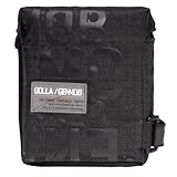 flache Vortasche unter dem Deckel, Reißverschlussfach auf der Taschenrückseite