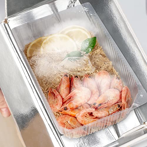 Image of Insulated Shipping Box Cold Double Insulated Carton with Foil Foam Cooler Boxes Delivery Moving Kits Foam Shipping Containers for Mailing Packing, Box Inside 8.7'' x 4.5''x 6.1''(6 Pcs)