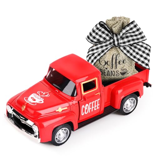 Hxezoc Coffee Decor for Coffee Bar Metal Truck with Coffee
