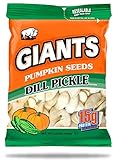 GIANTS Dill Pickle Pumpkin Seeds - Pumpkin Seeds to Eat, Roasted and Salted, Whole Pumpkin Seeds, High Protein Snack with 15g Protein Per Serving - 5.15 oz (Pack of 12)