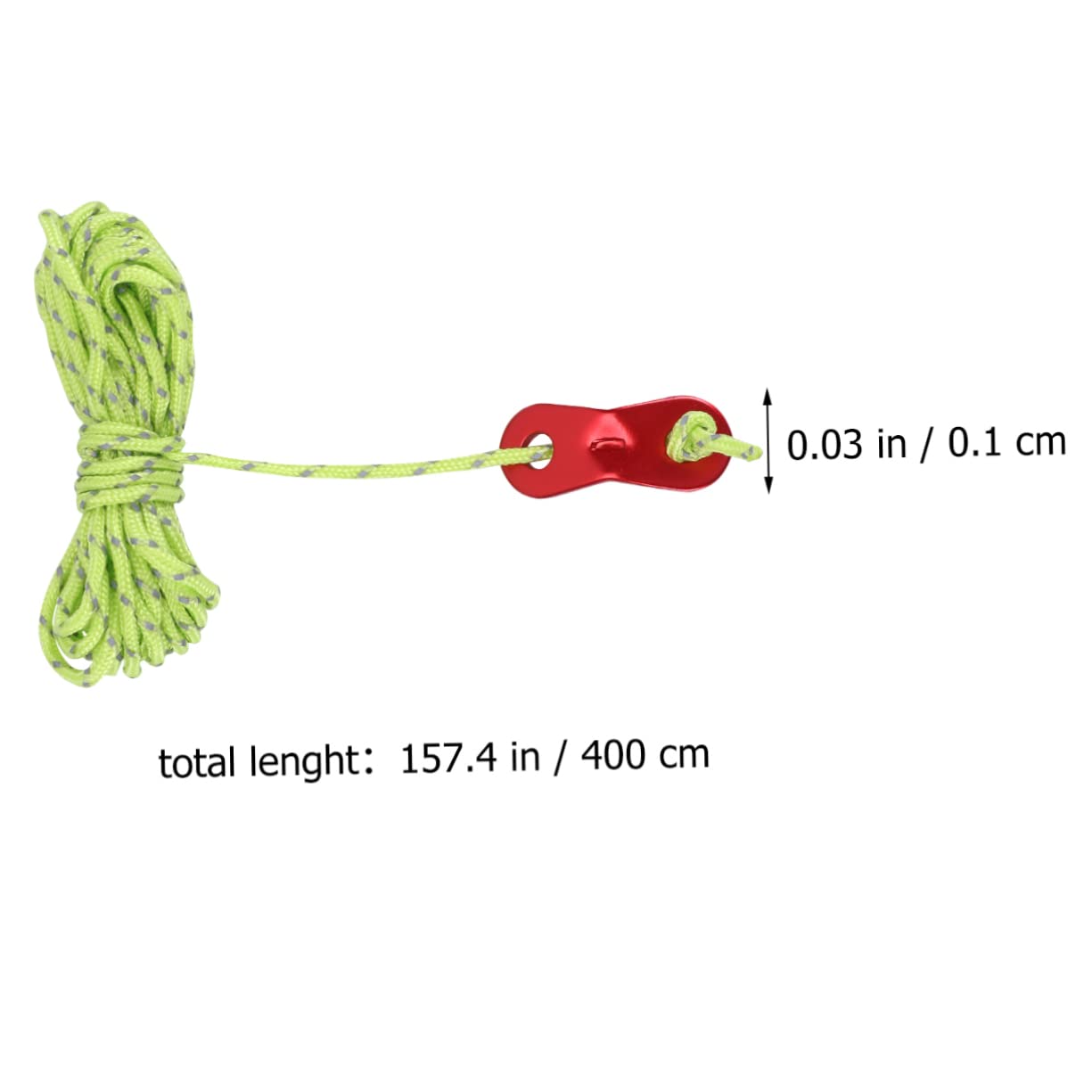 SUPVOX 6pcs Tent Reflective Rope with Tensioners for Camping Hiking and Backpacking Cord with Hook for Outdoor Adventures Random Color