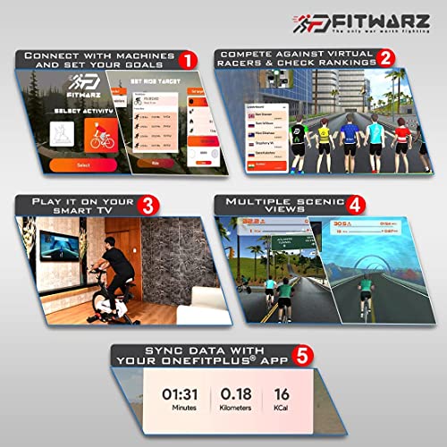 Image of Fitkit FK727 (30lbs Flywheel, Max Weight - 150Kgs) Bluetooth Enabled Exercise Spin Bike with Free Home Installation and Connected Live Interactive Sessions by cultsport