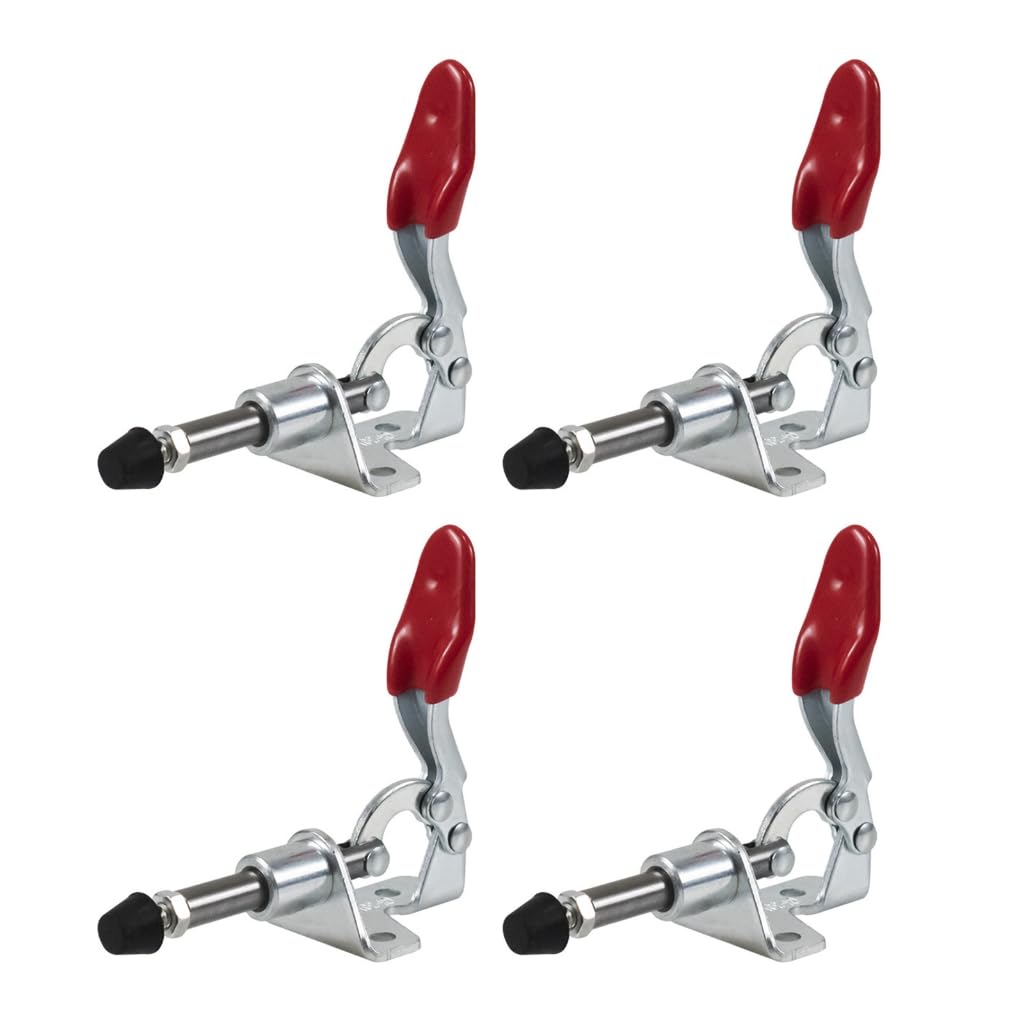 Qsvbeeqj Toggle Clamps Push-Pull Clamps 45Kg Holding Capacity Antislip Vertical Toggle Clamps Hand Tool Vertical Type Gh-301-Am