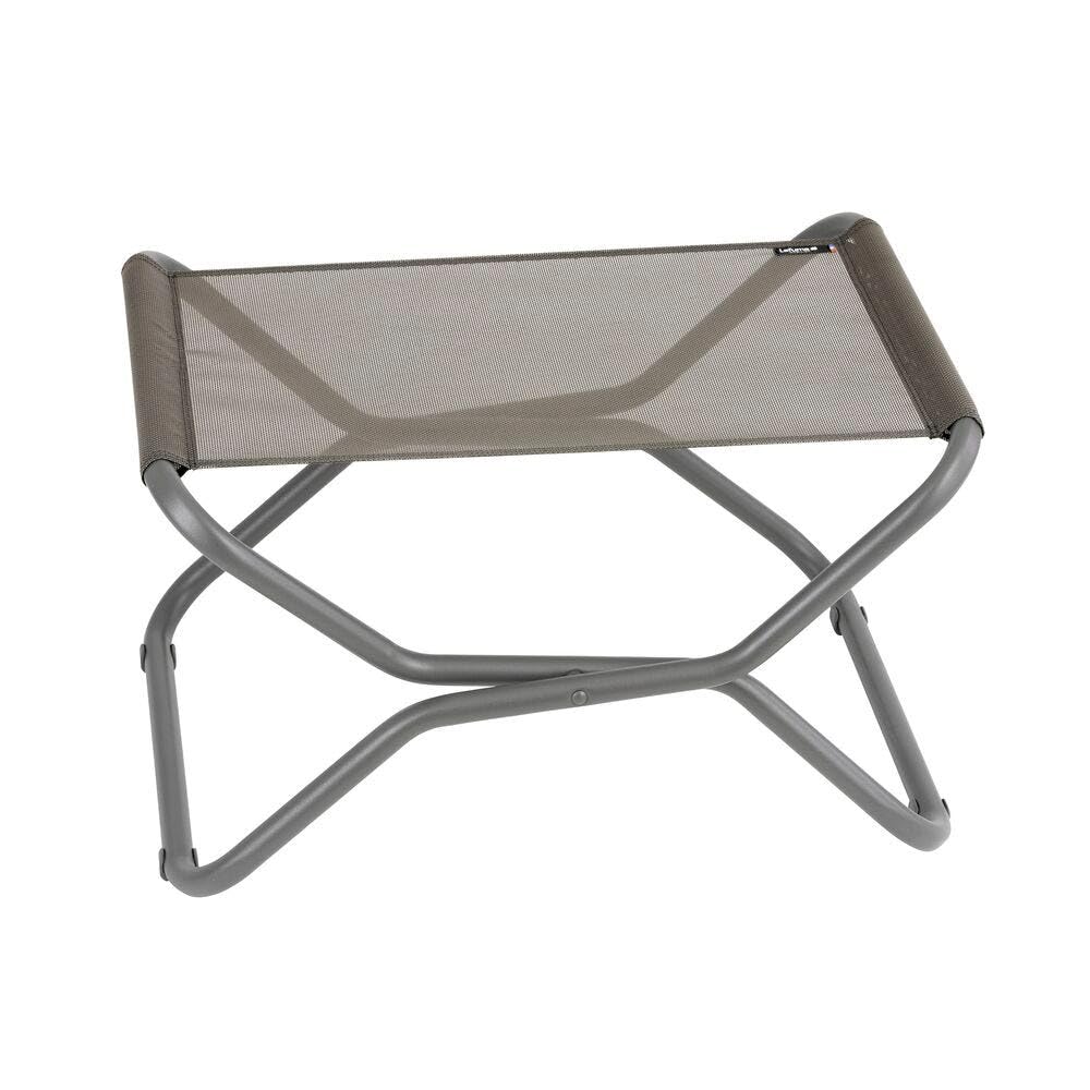 Lafuma MOBILIER - Repose-Jambes/Tabouret Pliant Next - Toile Batyline Résistante Anti-UV - pour Chaise Longue Terrasse, Jardin et Piscine - Tout Confort, Fabriqué en France - Marron Graphite | Fabriqué en FRANCE - Garantie 5 ans - Marron - Complément idéa