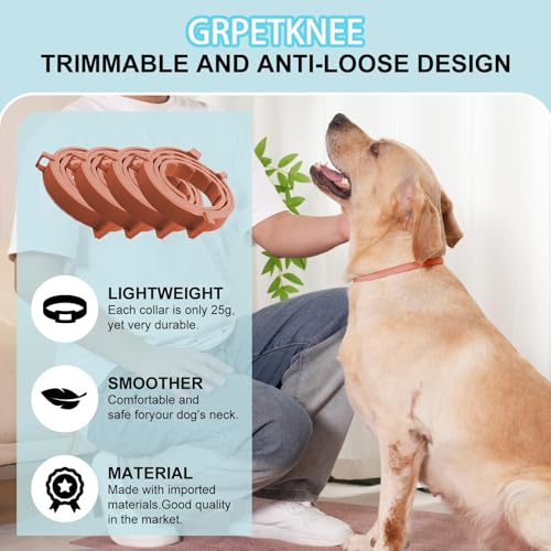 Image of Basajaun Calming Collar for Dogs 4 Packs -Anxiety Relief Dog Pheromone Collar，25 Inches Size Flexible Adjustable for All Small Medium and Large Dog