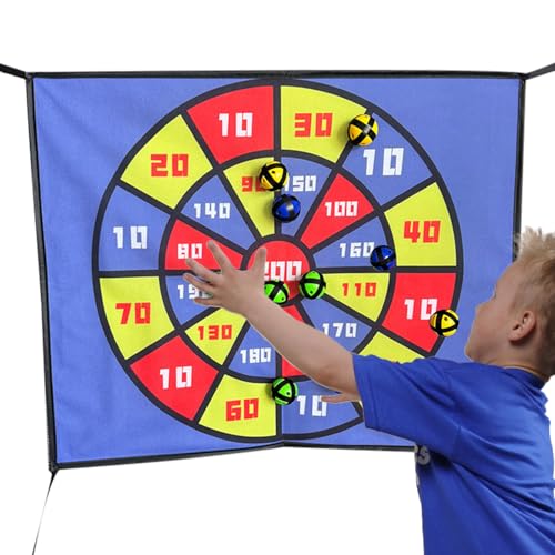 Diana con Bolas pegajosas: Juego de Juegos de Lanzamiento recreativos de 23,6 x 19,7 Pulgadas para niños, Paquete de Actividades Deportivas interactivas con 10 Accesorios de Juguete para lanzar Bolas