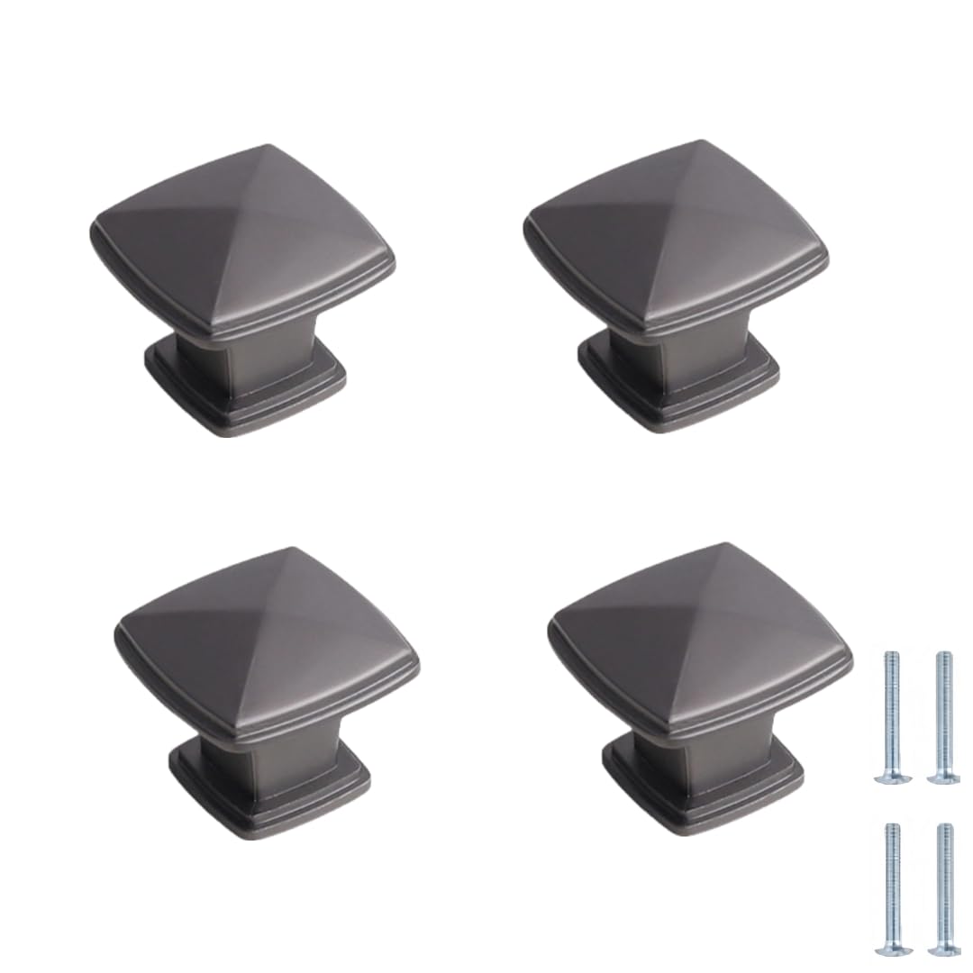 NLQCSXWEP Zinc Alloy Cabinet Bow Handle, Zinc Alloy Cabinet Handles 4 pcs Gray Multiple Sizes Single Hole(6227-single Hole)
