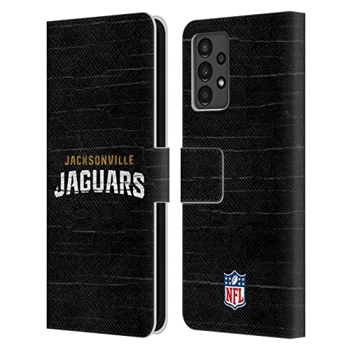 Étui en cuir Jacksonville Jaguars Galaxy A13 Housse finition look vintage