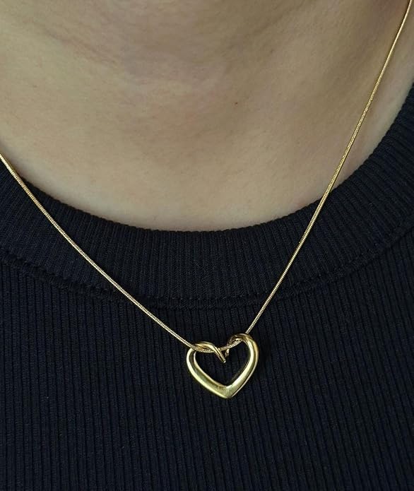 Image of Necklace Set For Women Stylish | Anti Tarnish Waterproof Stainless Steel Chain Pendant Necklaces Jewelry for Love | Gold Plated Jewellery Accessories for Woman & Girls | Birthday Gift for Wife & Girlfriend