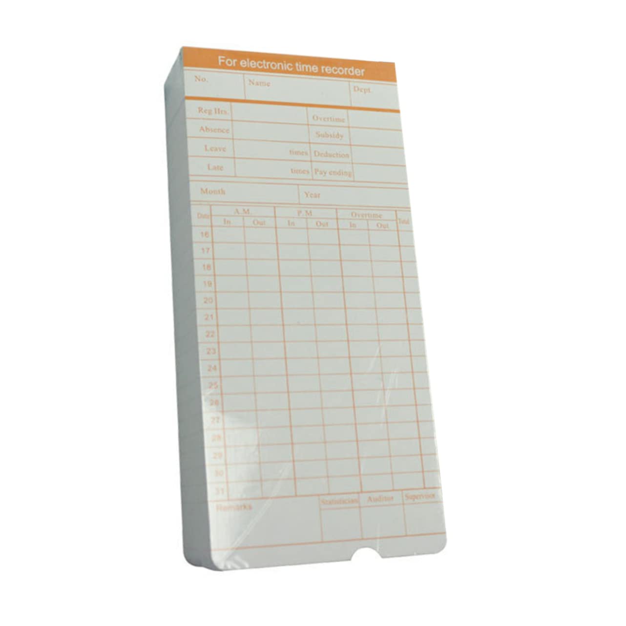 Time Attendance Cards 100 Sheets Paper Record Cards for Employee