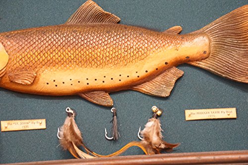 Angel Forelle Fligenfischen Fligenangeln Kasten Rolle Antik Vitrine Nostalgie Deko