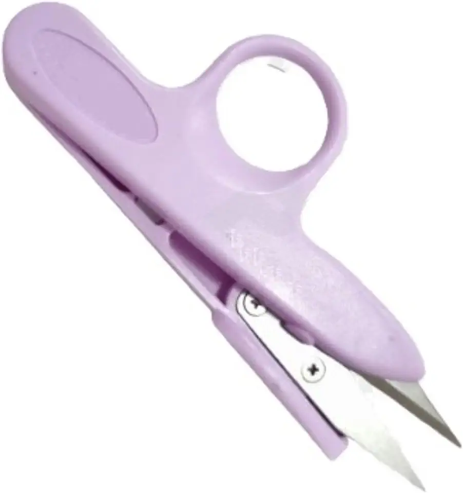Tesoura Reta de Arremate 12 cm TC-800 – Aço Inoxidável, Cabo Ergonômico, Corte Preciso para Costura, Bordado, Patchwork, Quilting e Artesanato (Roxo)