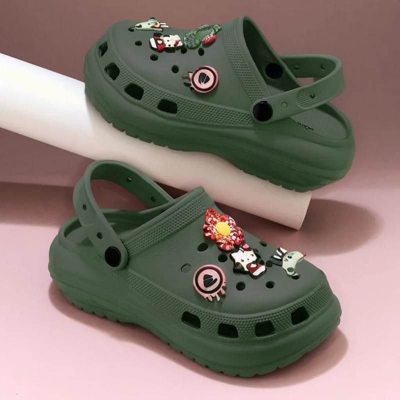 Image of Sliders for Women /Girls Platform Sandals | Lightweight & Stylish Cushioned Rubber Flats Slides | Open Toe Comfortable, Anti-Skid, Waterproof Flip Flops Slipper for Women