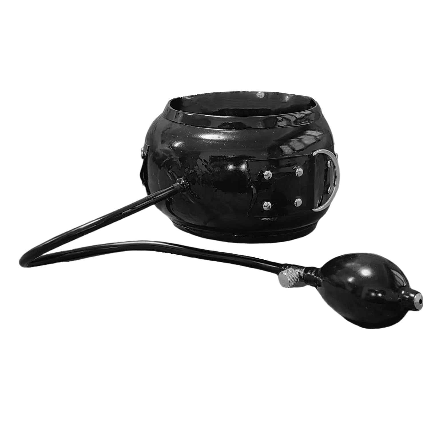 Latex Rubber Neck Choker Inflatable Collar,Back Zip Latex Cosplay Collar Costumes Choker