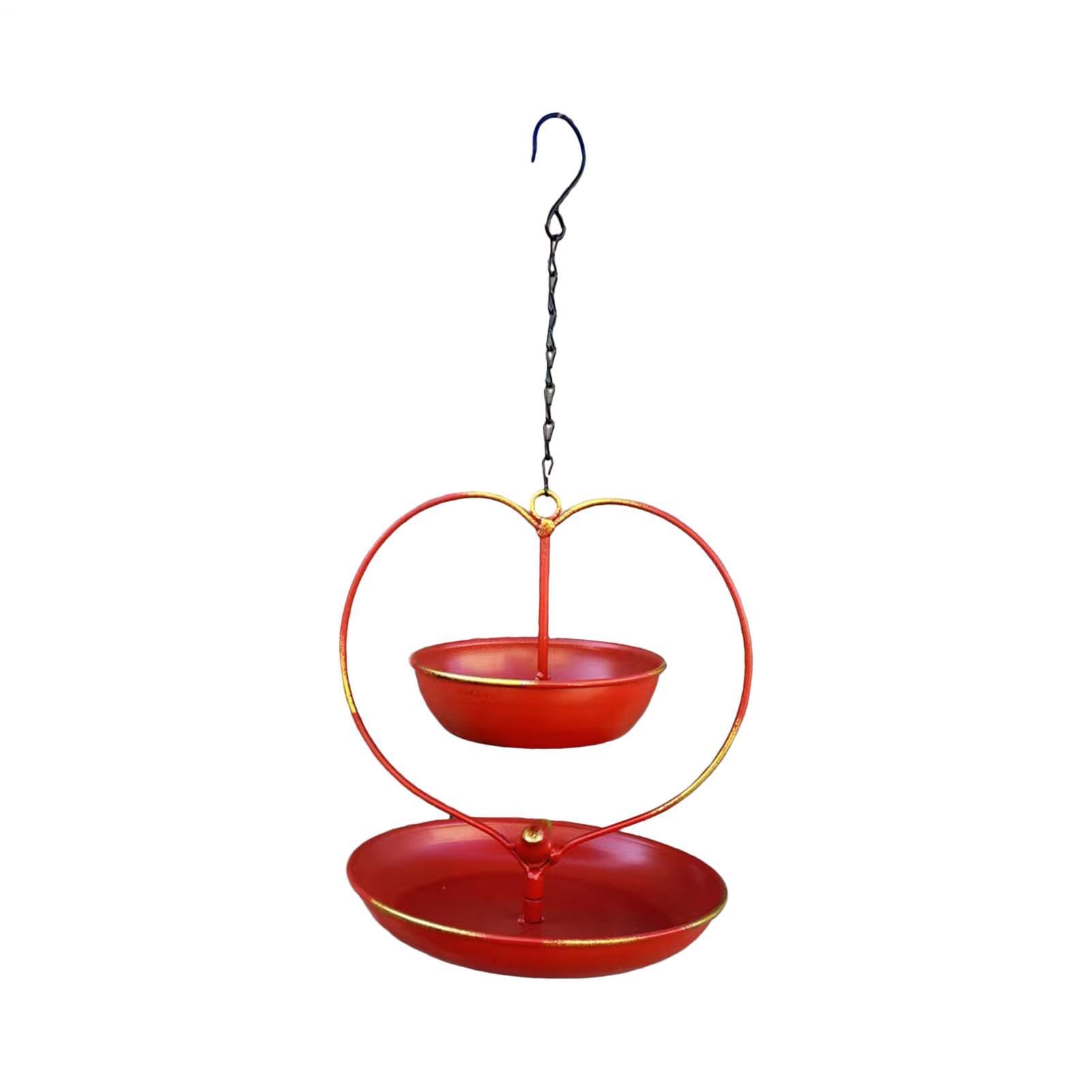 Comederos para pájaros exterior de hierro vintage con forma corazón