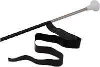 Vista 7 de Baton de Marcha Giratorio MVG de 28 pulg, de acero inoxidable con extremos de goma mini, eje de 3/8 con cinta para bailar. Baton para adultos.