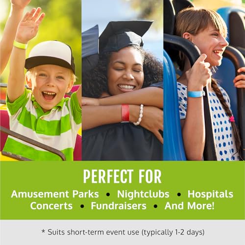 Wristco Z-CO000003-1531 600 Wristco Tyvek Wristbands For Events, 6-Color Variety Pack – Tamper-Proof Design Prevents Reuse – Premium-Grade Bracelets For Hospital & Medical Id, Party, Vip Identification thumb #3