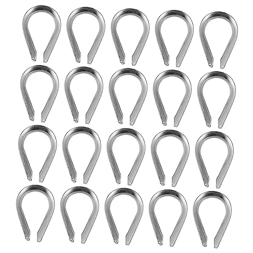 OSOLADY 20pcs Stainless Wire Rope Thimbles Rigging Thimble Wire Rope Thimble Cable Fixing Strong