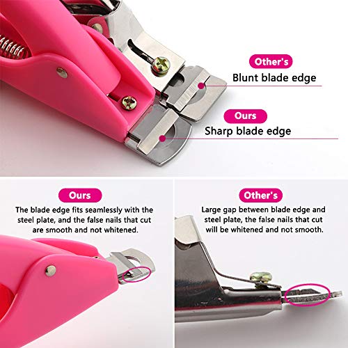500 Künstliche Nägel Fingernägel Französische Kunstnägel + 1×Nagelknipser Gelnägel Nageltips Cutter Clipper Tipcutter… – Bild 4