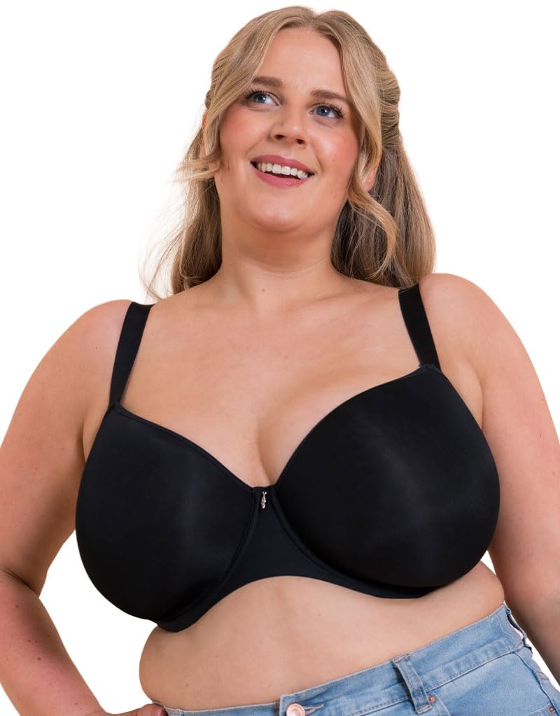 Curvy Kate Smoothie Spacer Moulded T-Shirt Plunge Bra Black / 36HH