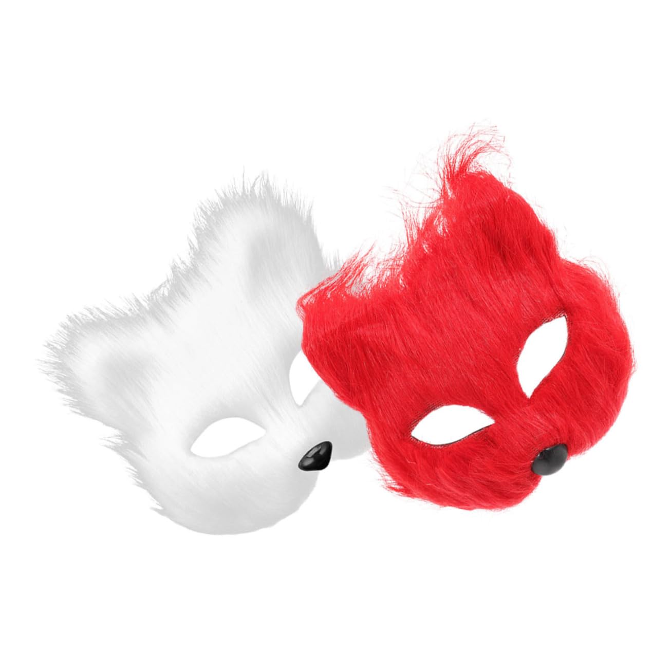 GALPADA Unique Fox Shape Halloween Masks 2pcs Furry Decorative Masks for Cosplay and Party