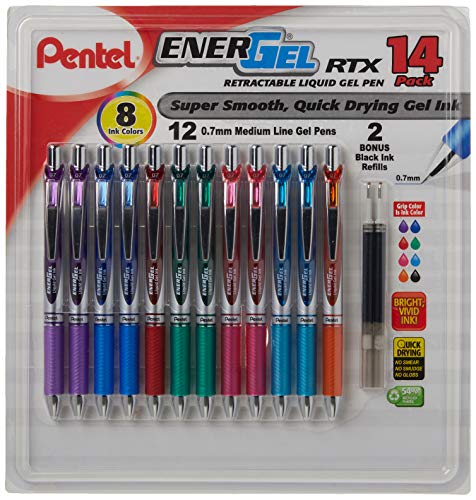 Pentel EnerGel RTX Bolígrafos Retráctiles 0.7 mm Gel miniatura 2