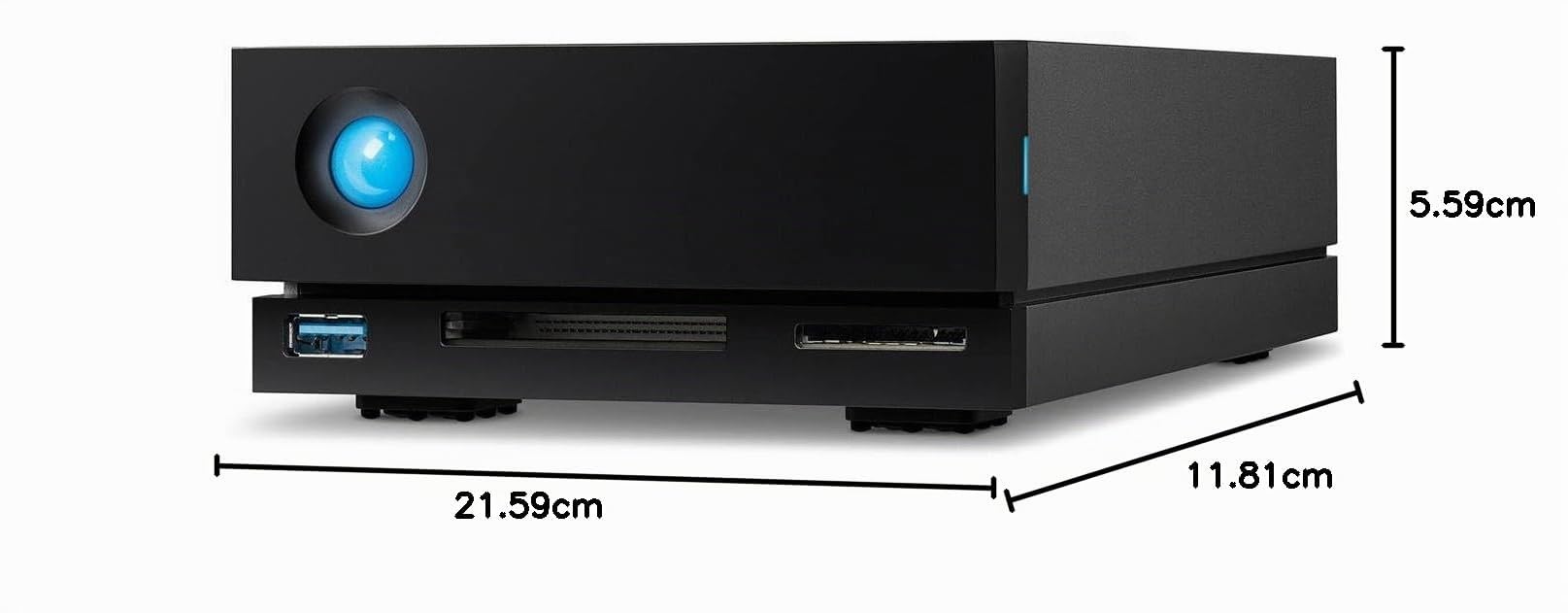 LaCie 10To1big Dock | Thunderbolt 3 (STHS10000800) | HDD bureau pour flux créatifs, lecteurs CF/SD, charge 60W. Essai Adobe CC. Garantie 5 ans + Rescue