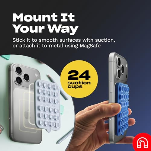 Image of OCTOBUDDY Magnet - Dual Magnetic & Suction Phone Mount - Baby Blue