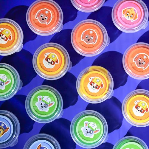 Image of Paw Patrol Dough Party Pack, 25-Pack, Includes Colorful Sensory Doughs, 6 Colors, 2 oz. Each, Reusable Toys, Party Favors for Kids, Travel Toys, 3 Year Old Boy Toy, Sensory Play