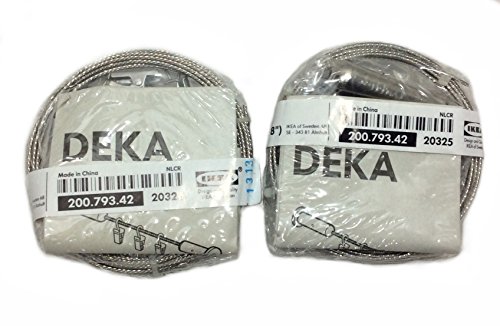 Ikea Deka Wire, Cable to Display Kids' Artwork, Curtain Wire, 2 Wire and 24 clips, NEW