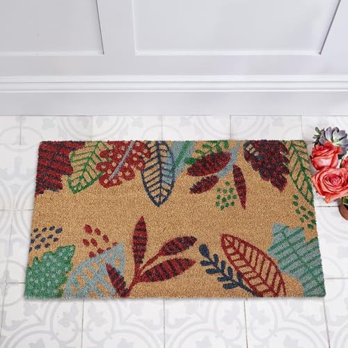 Image of HOKIPO Large 45x75cm Printed Coir Doormats for Entrance Main Door Mat, Multicolor (NEW-IN-479)