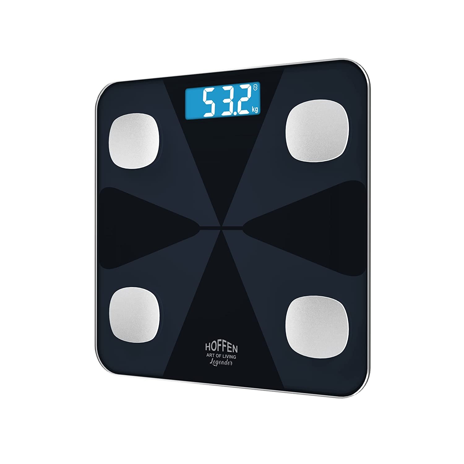 Hoffen India Ho19 Electronic Digital Personal Body Bathroom Weighing Scale, Weight Machine Battery Included, 2 Years Warranty (Ho 19 Re) (Ho 19), 1.1 Kilograms, White