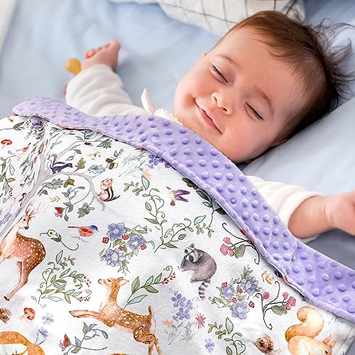 Caruili BW0006 Baby Blanket, Purple Fleece Baby Blankets thumb #1