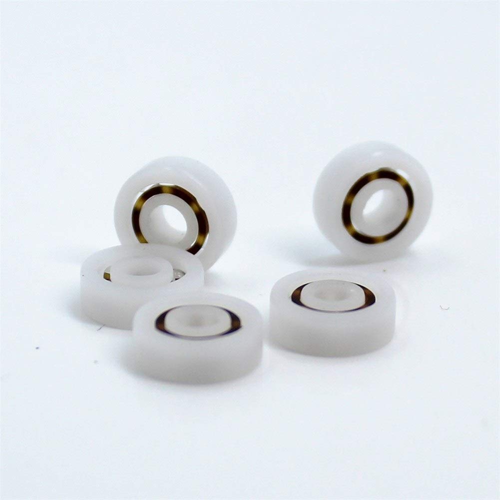 5 rodamientos Pom 603 604 605 606 607 608 609 Bolas de Cristal rodamientos de Bolas de Jaula de Nailon(Size:POM609 9x24x7mm)