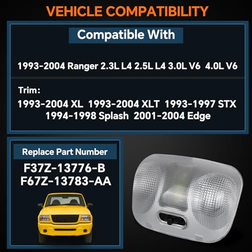 F37Z13776B lámpara LED para techo con cubierta para Ford Ranger 1993-2004 miniatura 5
