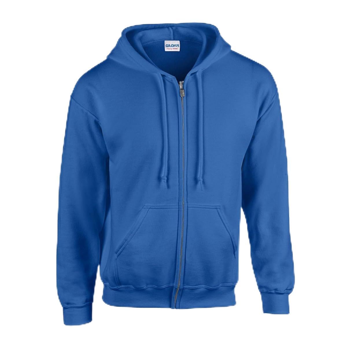 TICTEX Unisex Capuchonsweatjack van Gildan | Heavy Blend Fleecejack voor heren en dames | Sweatjack met capuchon en ritssluiting | Lichte zomerjas in vele kleuren | Maten tot 5XL, zwart, XL