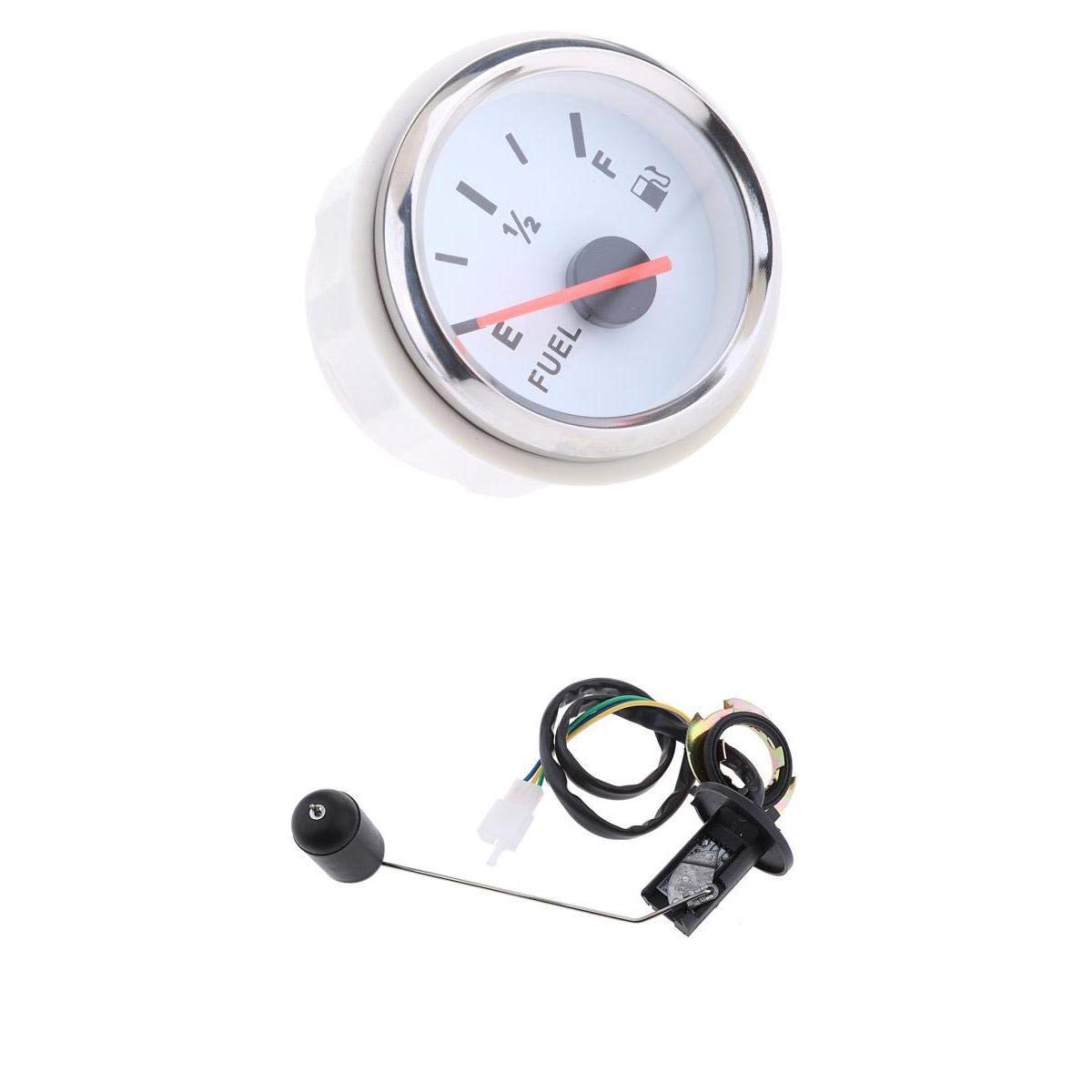 The Style Sutra 2" 52mm Fuel Level Meter With Fuel Sensor E-1/2-F Pointer Kit|Motors | Parts & Accessories | Boat Parts |1 Piece Fuel Level-image-27