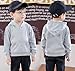 AIWUHE Toddler Baby Boy Girl Hoodies Solid Color Long Sleeve Kangaroo Pocket Hooded Sweatshirt Top Fall Winter Clothes Gray 6Y 130