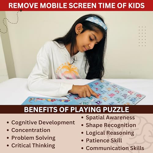 Image of Wooden Hindi Varnamala Alphabets| Hindi Shabd Rachna| Hindi Consonant Vowels Puzzle Montessori Educational for Pre-School Kids Toy 3 to 8 Years