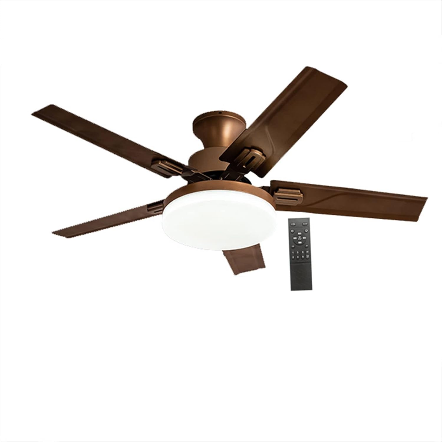 Modern Stainless Steel Ceiling Fan with Light and Remote