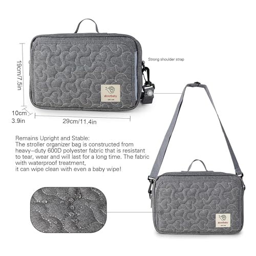Kinderwagen Organizer Kleiner. Tasche für Kinderwagen, Wickeltasche Kinderwagen und Kinderwagen, Mehrzwecktasche als Krankenhaus-Tasche für feuchttücher Baby transporttasche mit Mutterschaftstasche