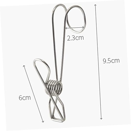 Miniatura 2 de Cabilock 12 piezas de alta resistencia para ropa Pin de lavandería Ganchos de clip de acero para ropa Estante de toalla colgante Clip de alambre