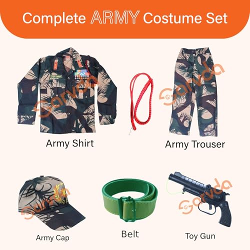 Image of Sarvda Kids Fancy Dress Costume Set | Police, Army Soldier, Pilot, Doctor, Subhash Chandra Bose & Community-Helper Outfit for Boys & Girls