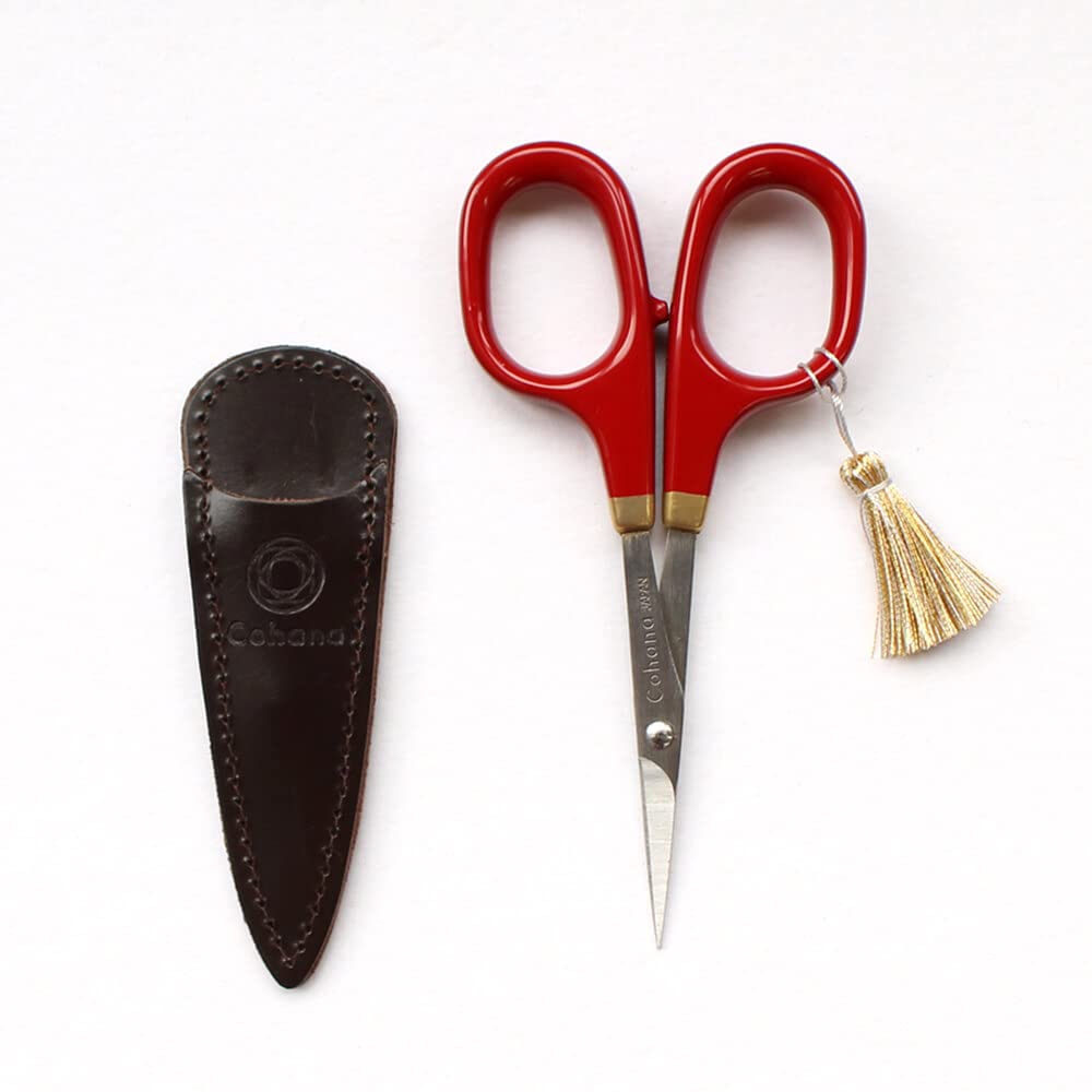 Cohana Scissors with gold lacquer 10.5cm red - 1pc