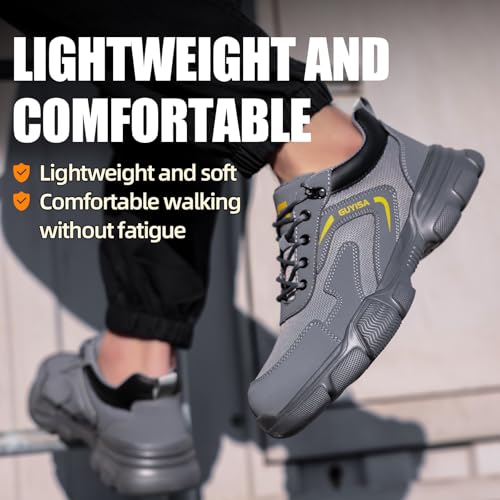 Image of Steel Toe Shoes for Men Lightweight Puncture Resistant Safety Footwear Work Shoes Men Safety Work Shoe Comfortable for Construction Warehouse Jobs