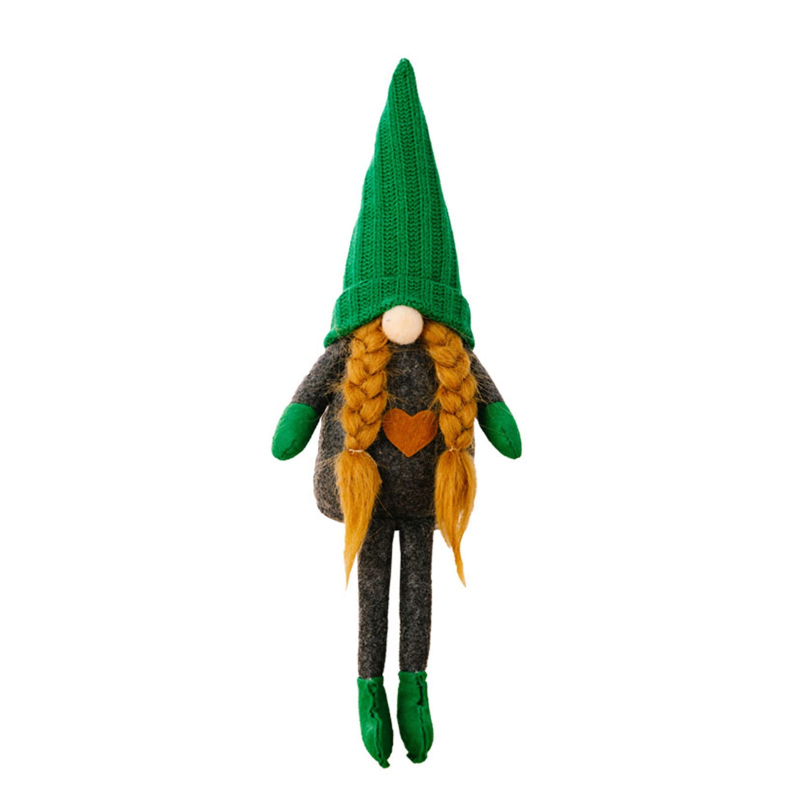 Xinsheinelry Christmas Green Knitted Hat Decorative Doll Ornament Decor Supplies for Restaurant Decoration Faceless