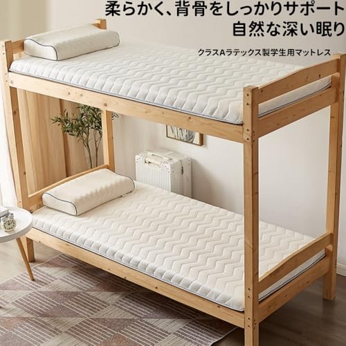 AOUDN マットレス ベッドマット シングル 50cm ~120CM 高反発 折り畳み可能 収納便利 ラテックス 敷きマットレス 敷布団 寝姿勢 寝返りサポート 通気性 防臭抗菌 快適寝心地 キャンプ/車中泊/来客/防災用に最適 折りたたみ 来客用布団 車中泊 マット (ホワイト,60X160cm) [2]